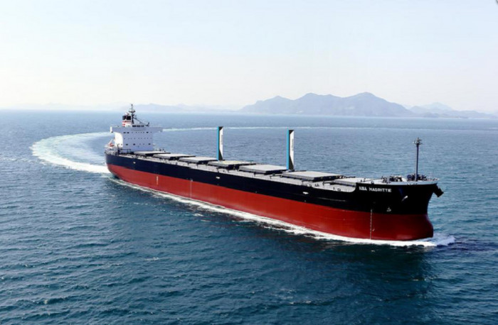 The Japanese NYK will equip a bulk carrier with a wind power plant for the first time