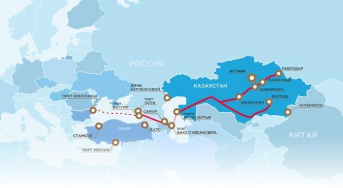 Обсяг перевезення вантажів на Транскаспійському маршруті зріс на 64% у січні-березні 2023 року